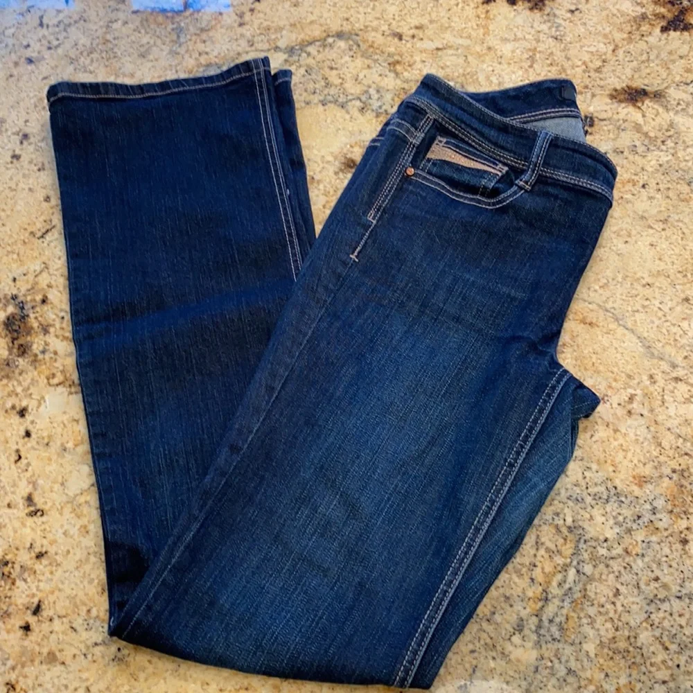 White House Black Market Dark Blue Boot Cut Jeans - Picture 2 of 6